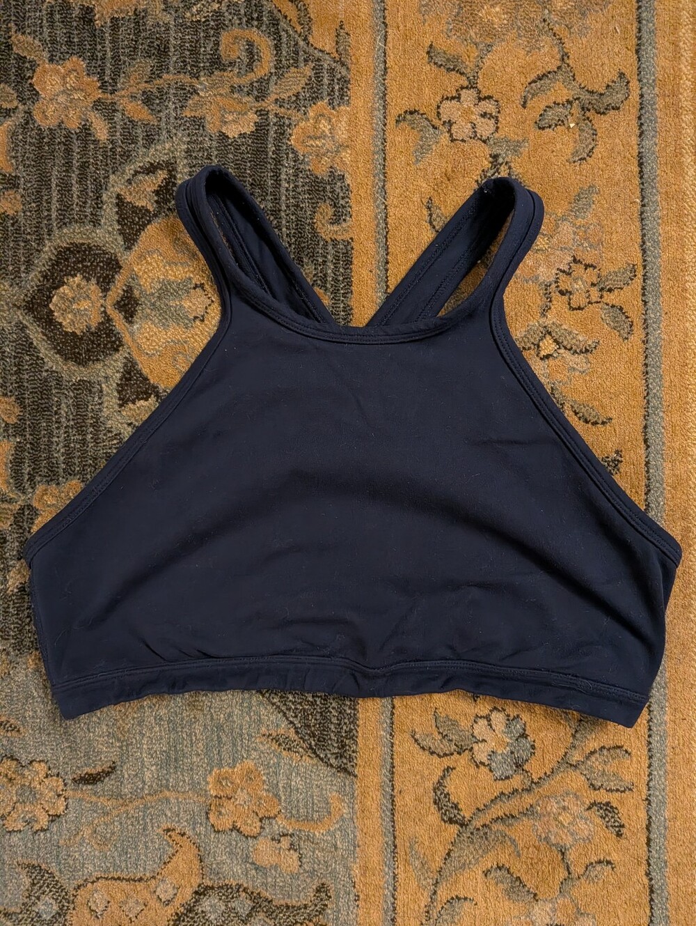 Beyond Yoga, Women's Studio Bra, Valor Navy, Size L